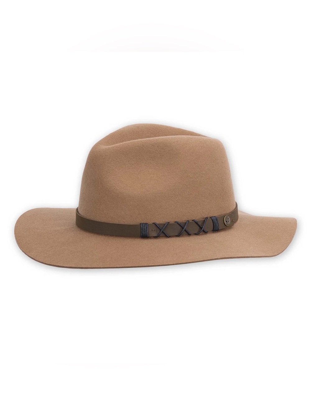 Pistil Soho Wide Brim Hat Brown Wool Leather